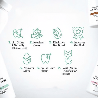Spearmint Oil Pulling Rinse —Natural Oral Cleanse & Teeth Whitener