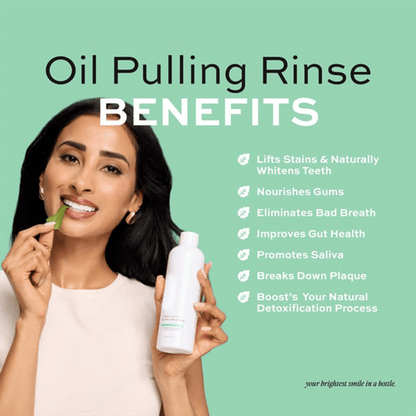 Spearmint Oil Pulling Rinse —Natural Oral Cleanse & Teeth Whitener
