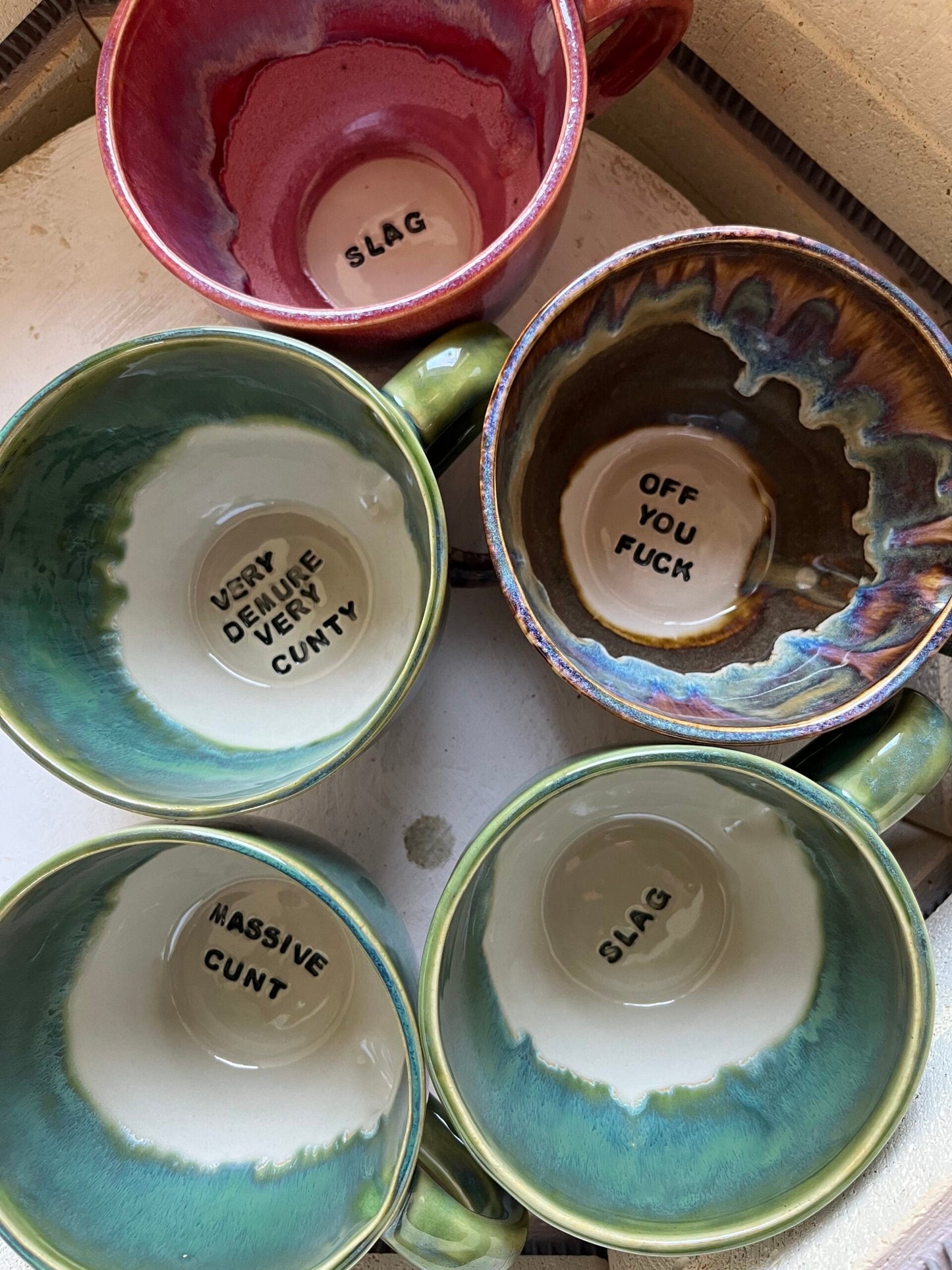 Handmade Jumbo Lightning Sweary Mug