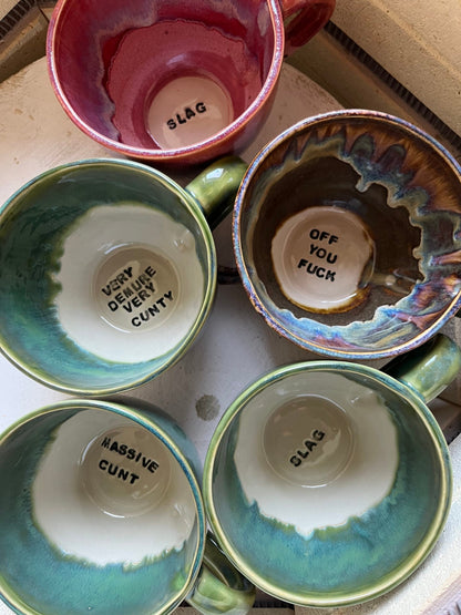 Handmade Jumbo Lightning Sweary Mug