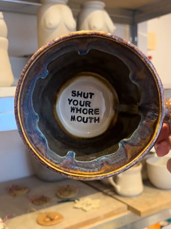 Handmade Jumbo Lightning Sweary Mug