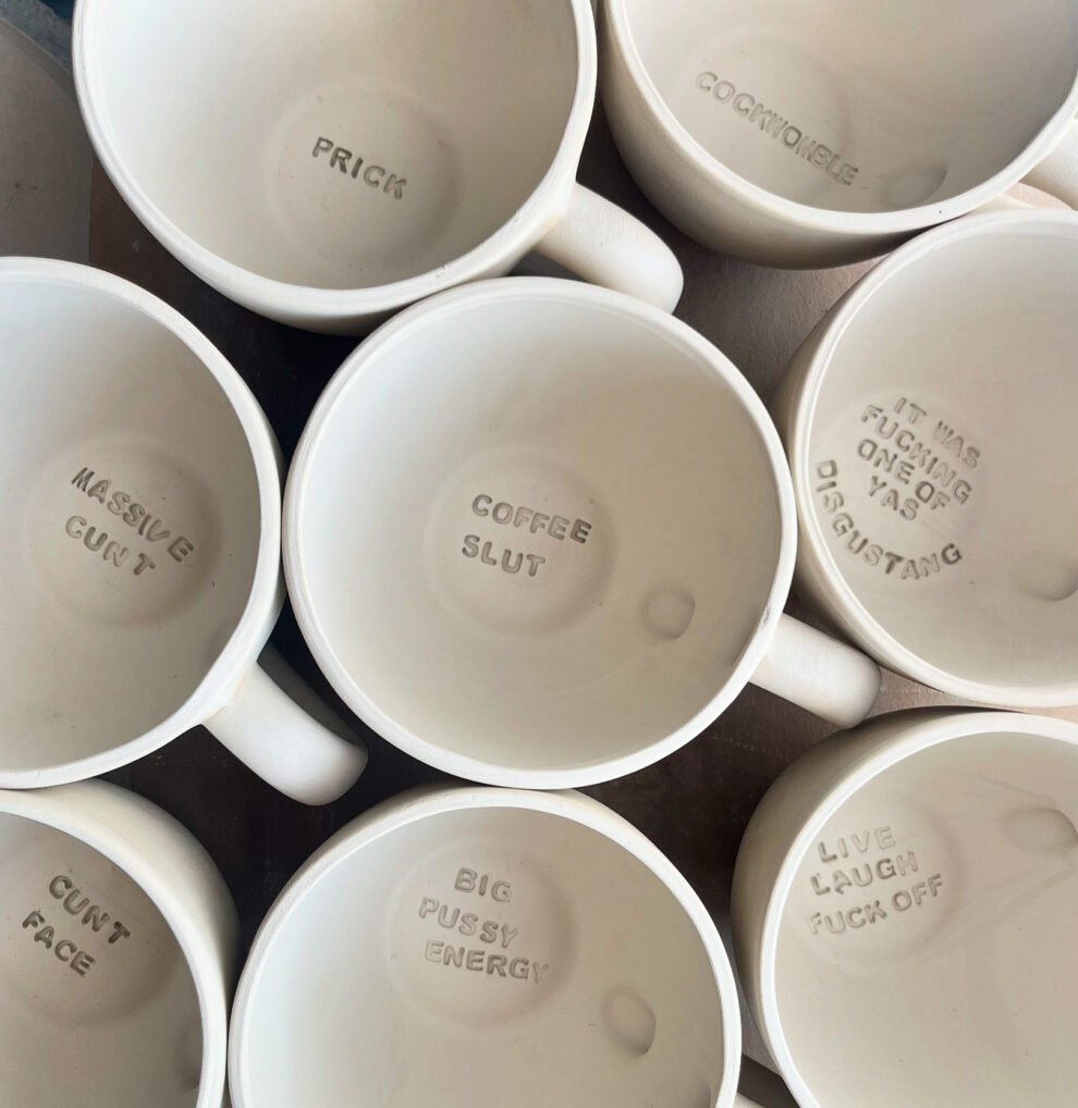 Handmade Jumbo Lightning Sweary Mug