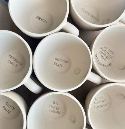 Handmade Jumbo Lightning Sweary Mug