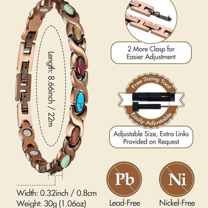 🔥Magnetic Copper Bracelet – Pure Solid Copper with 3800 Gauss Powerful Magnets