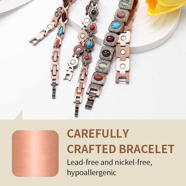 🔥Magnetic Copper Bracelet – Pure Solid Copper with 3800 Gauss Powerful Magnets