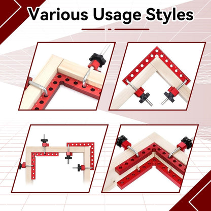 Pro-Grade 90° Positioning Squares & Clamping Kit for Woodworking