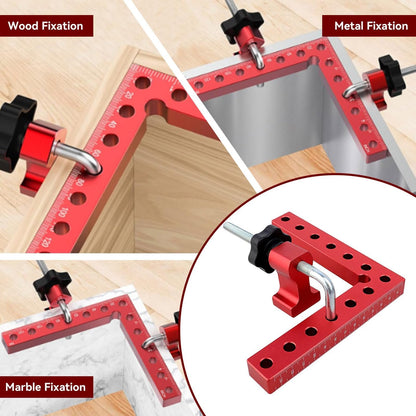 Pro-Grade 90° Positioning Squares & Clamping Kit for Woodworking