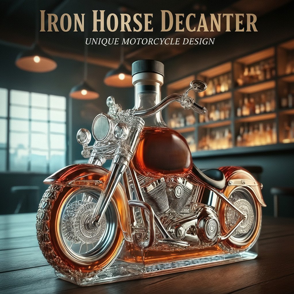 Glass Bike Whiskey Decanter For Home Bar
