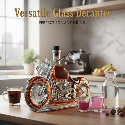 Glass Bike Whiskey Decanter For Home Bar