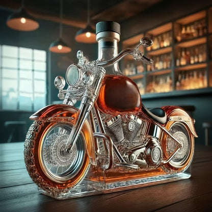 Glass Bike Whiskey Decanter For Home Bar