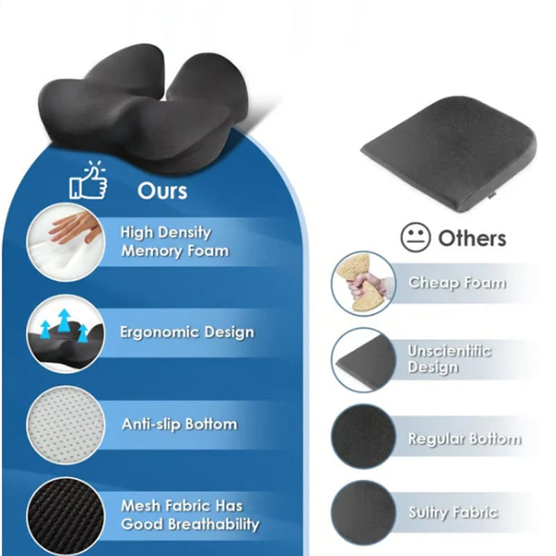 Ergonomic Memory Foam Seat Cushion